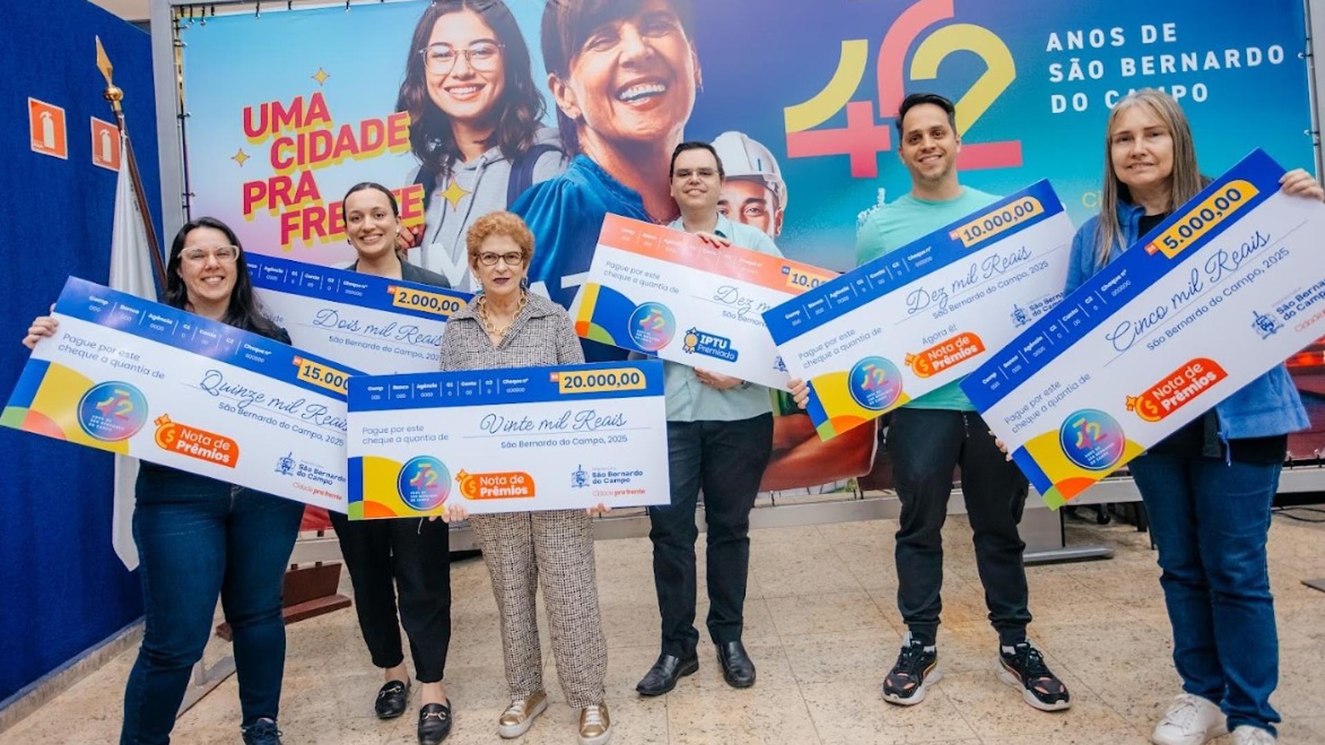 São Bernardo Premia Bons Contribuintes Com R$ 220 Mil Em Sorteios