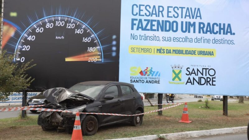 Santo André: Carros Batidos Alertam Para Riscos No Trânsito