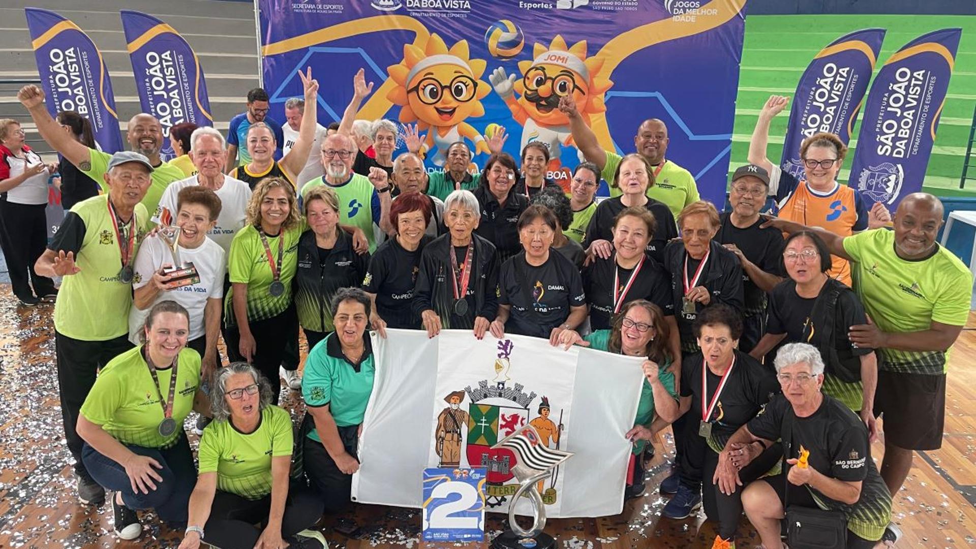 São Bernardo surpreende no Jomi 2025 e conquista vice-campeonato com atletas de até 94 anos