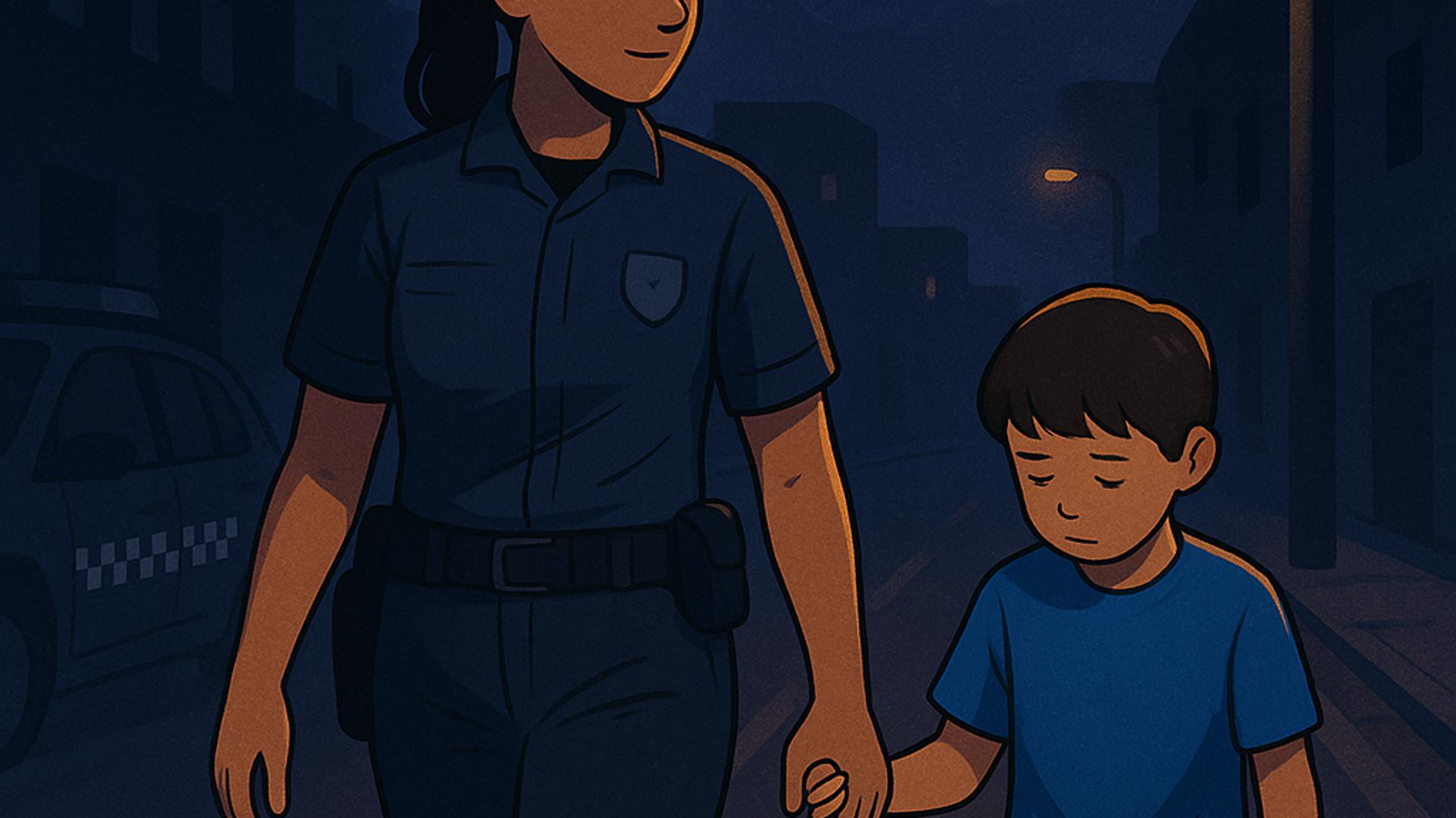 Inacreditável: GCM caminha 4 km com menino autista que recusou entrar na viatura.