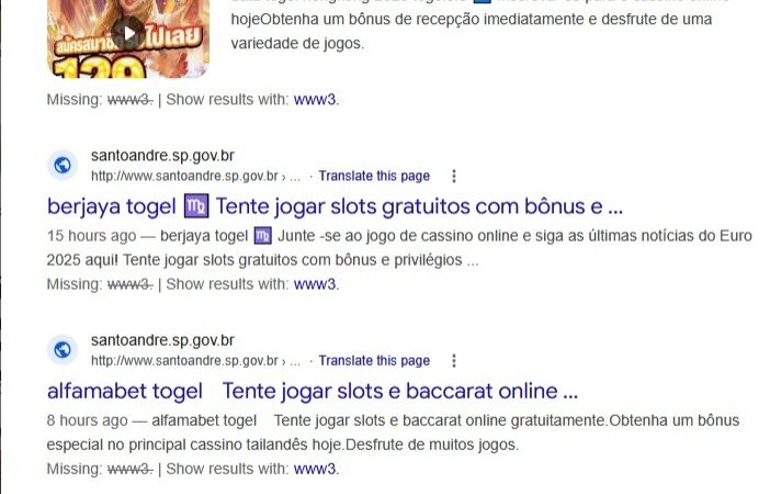 Google exibe conteúdo de apostas ligado a sites oficiais de Santo André