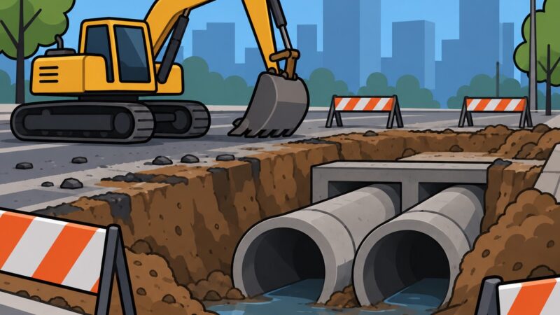 Obra de drenagem, atrasada há dois anos, recebe novo prazo e fica quase R$ 3 milhões mais cara